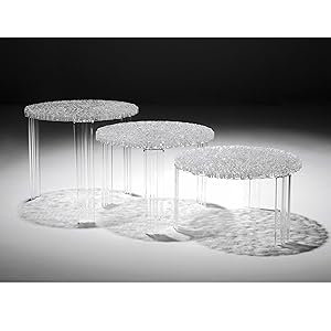 Kartell 08501B4 T-Table Furniture, Gris/Transparent, 60 x 60