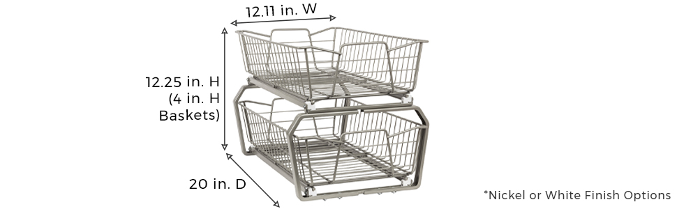 closetmaid, closet made, kitchen, bathroom, cabinet, under sink, wire, pull out, extendable, slide