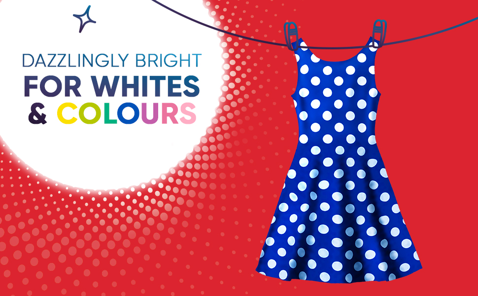 Dazzlingly bright for whites & colours