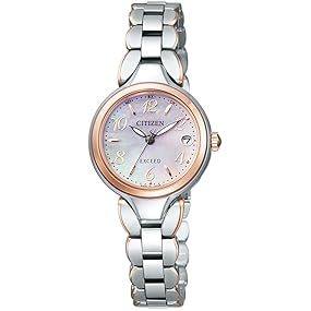 美品☘️シチズン エクシード エコドライブ 腕時計 レディース 青針スーパーチタン neel_ex2044-54w