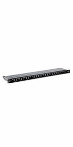 24-Port,Cat6A, Shielded, Half-U, Patch Panel