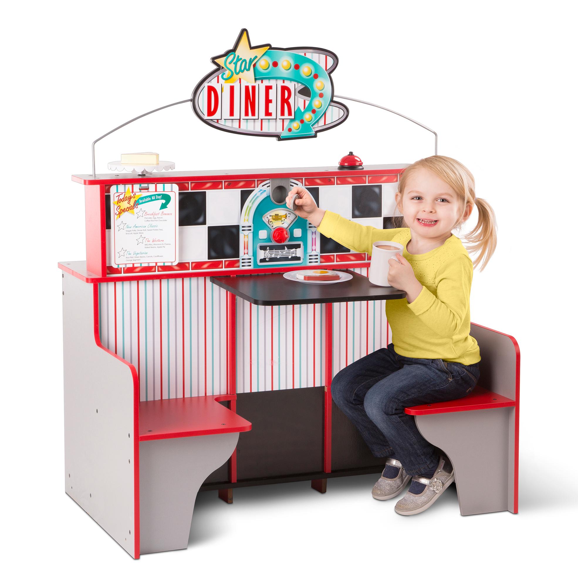 Melissa & Doug 3951 DoubleSided Wooden Star Diner Restaurant Play