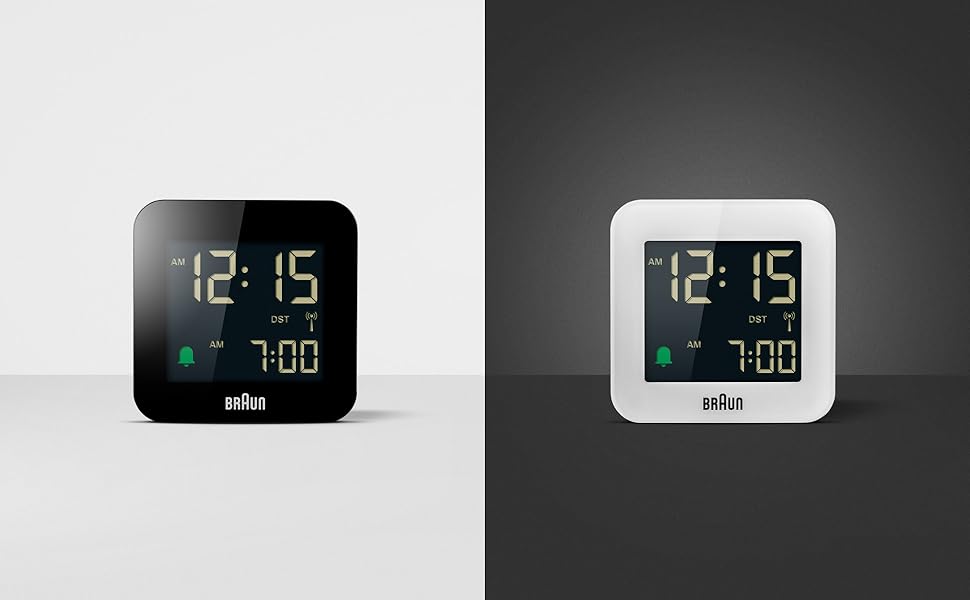 Braun Reloj Despertador de Viaje controlado por Radio Zona con Hora ...
