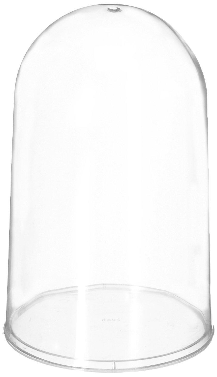 Homeford 7.5Inch Plastic Dome Display Case with Clear Base, Large