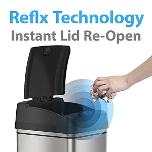 garbage can rubbish bin stainless steel waste recycle kitchen appliance home clean