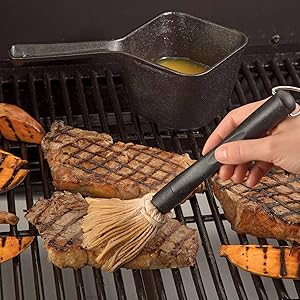 basting brush steak BBQ barbecue basting pot