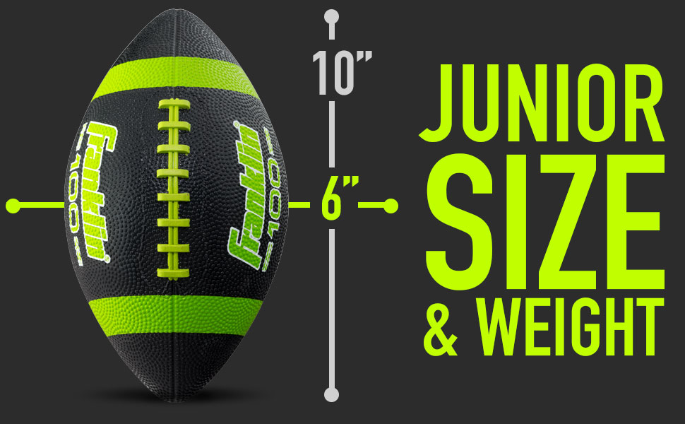 Franklin Sports Kids Junior Football GripRite 100 Youth Junior Size Rubber