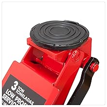 Torin BIG RED Hydraulic Ultra Low Profile Steel Service/Floor Jack with Quick Pump, 3 Ton Capacity