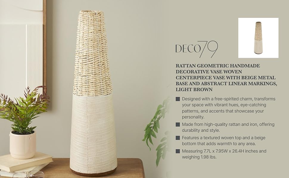 Deco 79 Bohemian Light Brown Vase