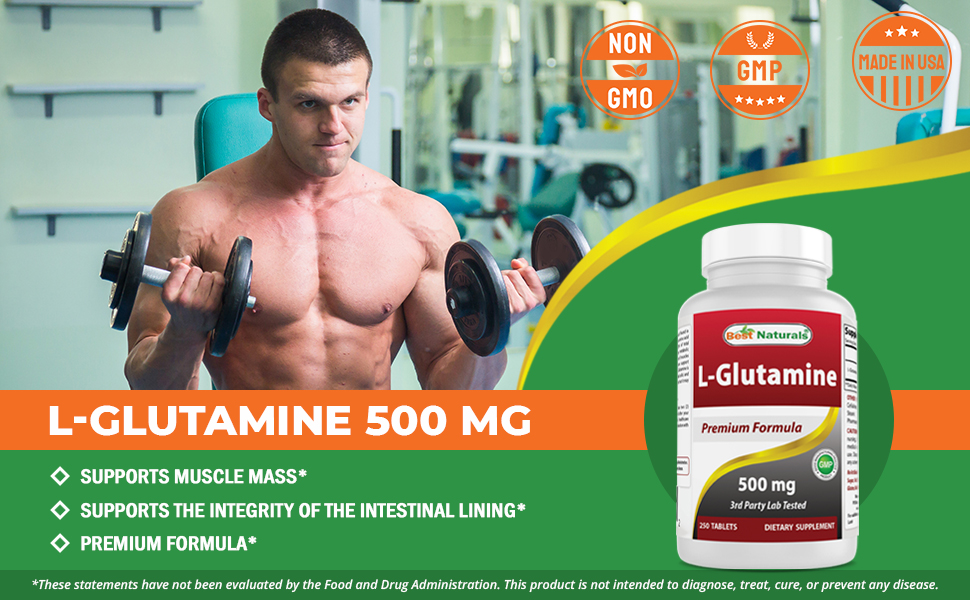 L-Glutamine 500 mg 250 Tablets
