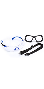 3M Solus 1000 Series Eye Protection with Foam Gasket and Strap