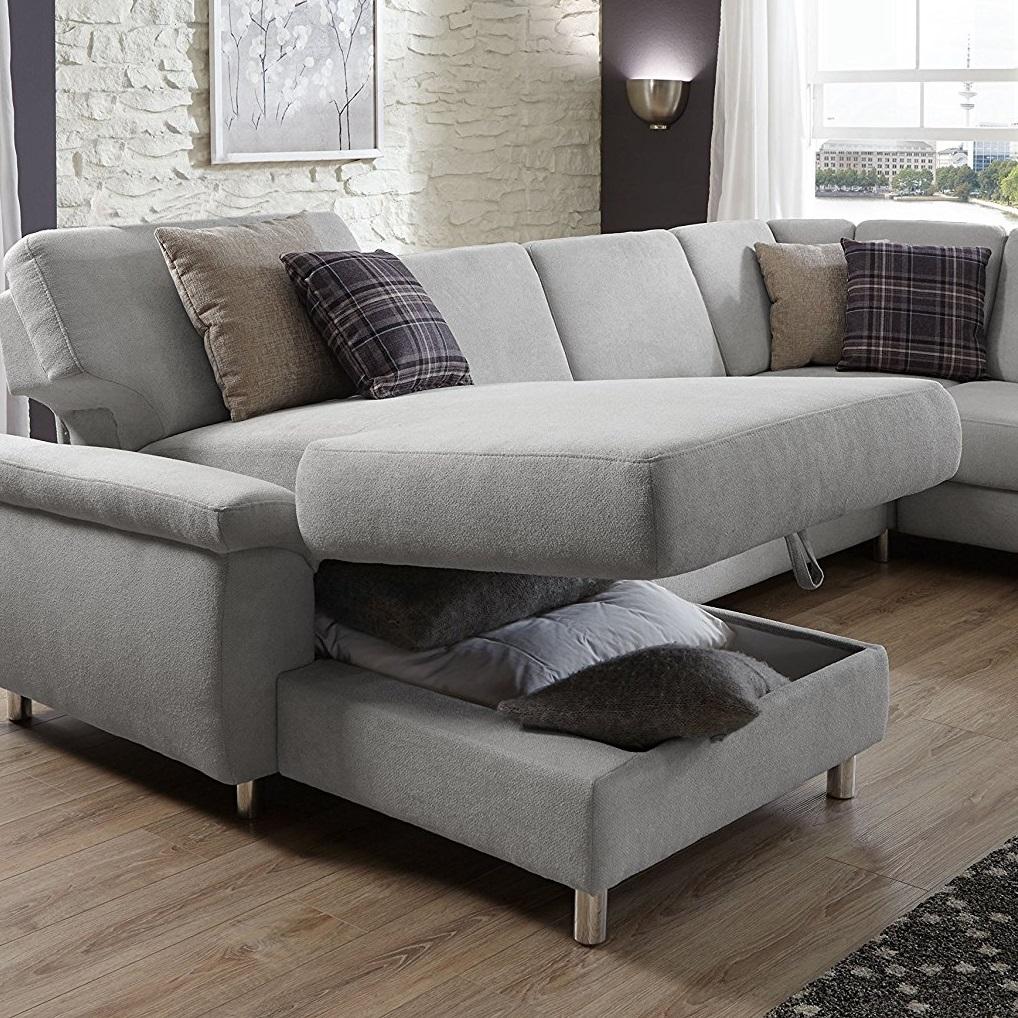 Couchlandschaft "Winstono" / Schlafsofa mit Bettkasten und Federkern