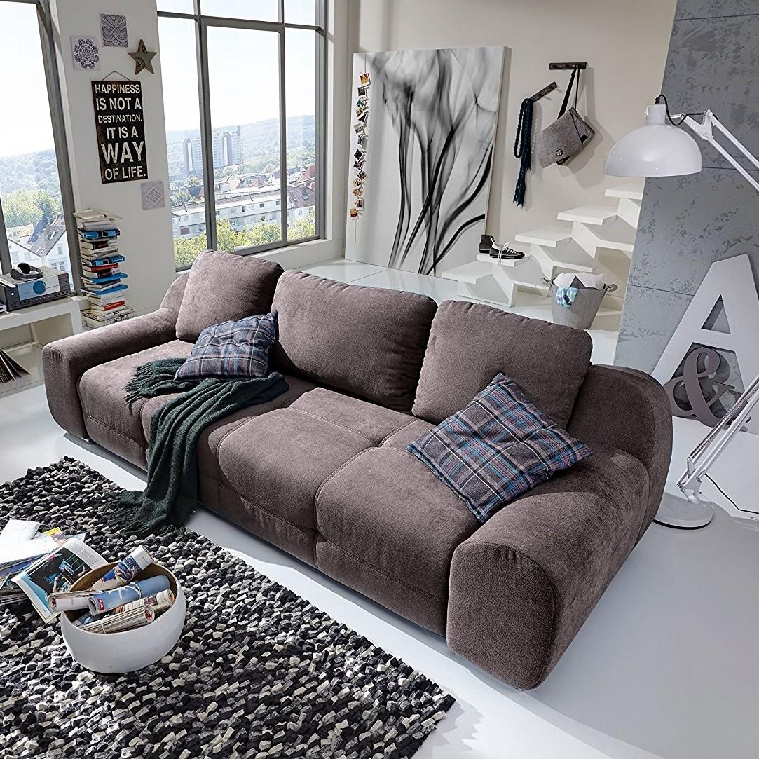 CAVADORE Big Sofa Benderes/Schlafsofa mit Bettfunktion und Bettkasten