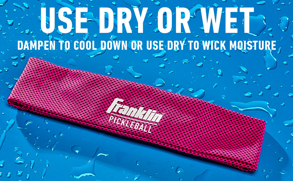 Franklin Sports Cooling Headband Keeps Cool for Hours Wet/Wring