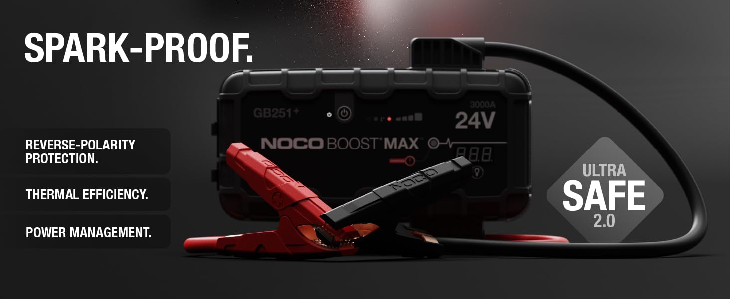 NOCO Boost Max GB251 3000 Amp 24Volt UltraSafe Portable Lithium Jump