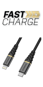 iphone charger, iphone charging cable, lightning cable, lightning to usb-c charging cable, otterbox