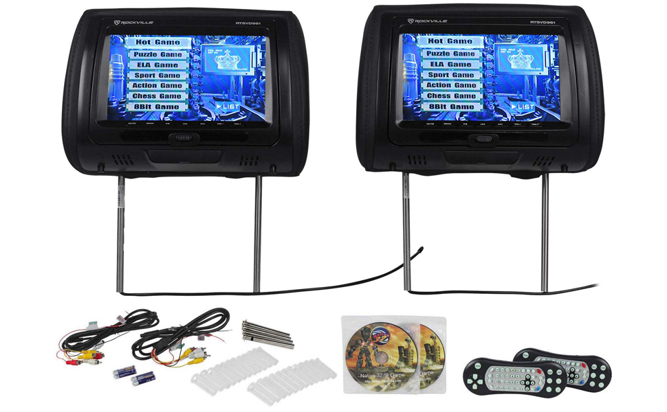 Rockville RTSVD961BK 9” Black Touchscreen Dual DVD/HDMI