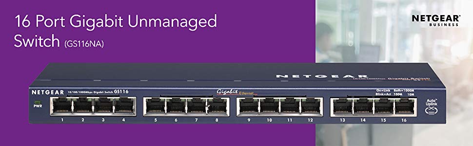 ノートPCケース NETGEAR GS116 NETGEAR GS116 16-port Gigabit Desktop Switch | Officeworks