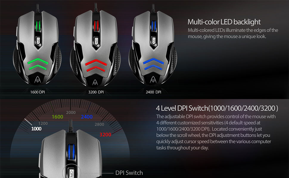 Amazon.com: ADESSO iMouse X1 Multi-Color 6-Button Gaming