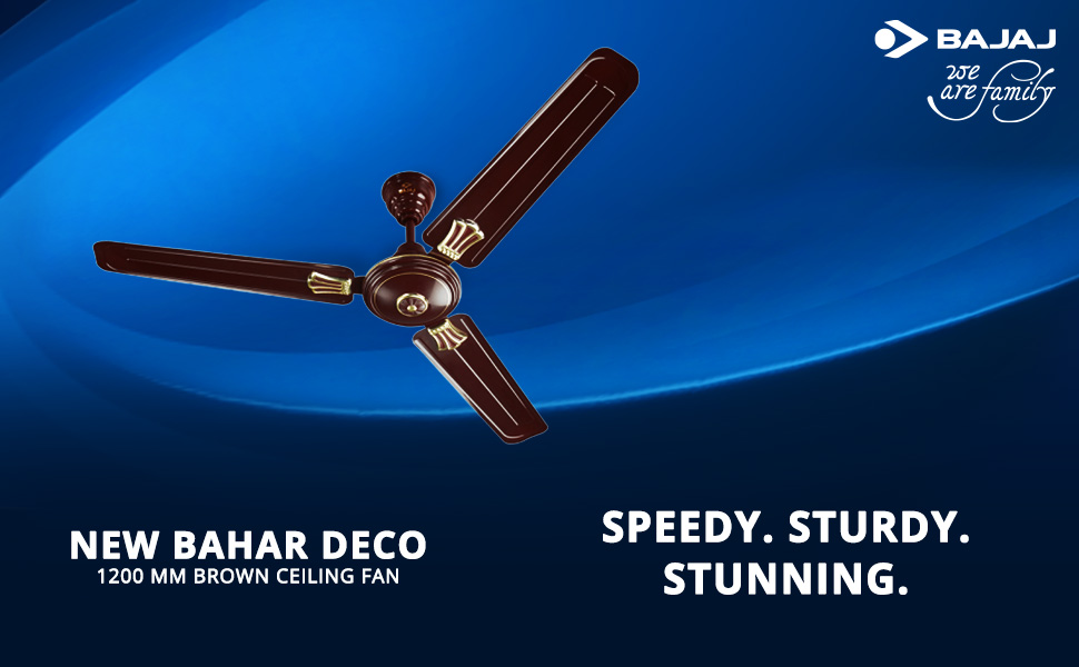 Bajaj New Bahar Deco 1200mm Ceiling Fan (Brown)
