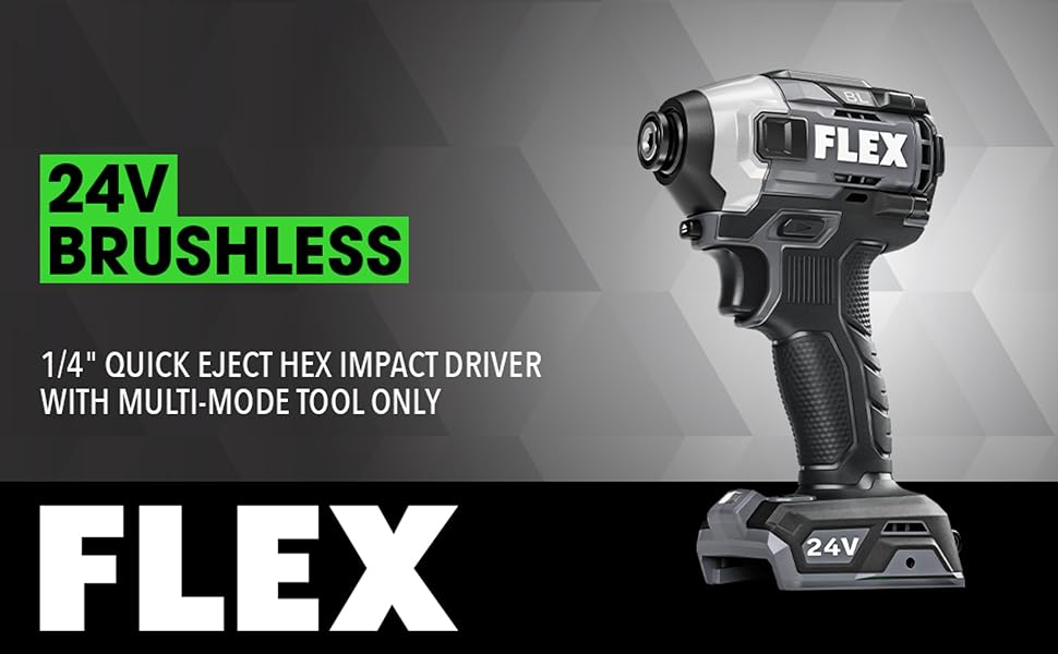 その他 A Firma (Em Portuguese do Brasil) FLEX Chave de impacto sextavada de 24 V sem escova de 1/4