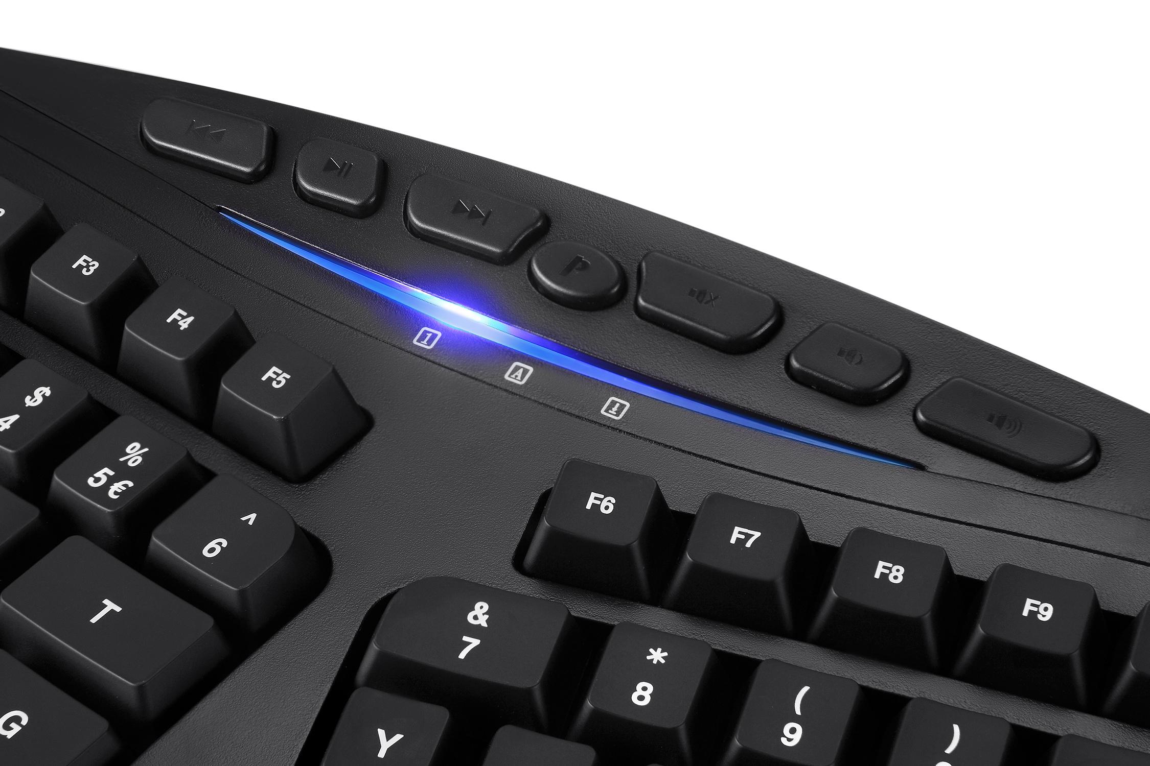 Perixx PERIBOARD-506II Wired Ergonomic Split Trackball Keyboard with 2 ...