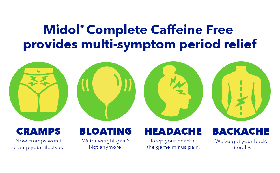 Midol multisymptom multi symptom relief for women pills complete menstrual period