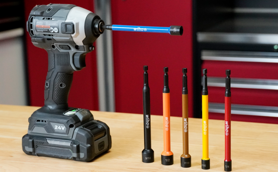 Wiha 70486 6 Piece Color Coded Nut Setter Set