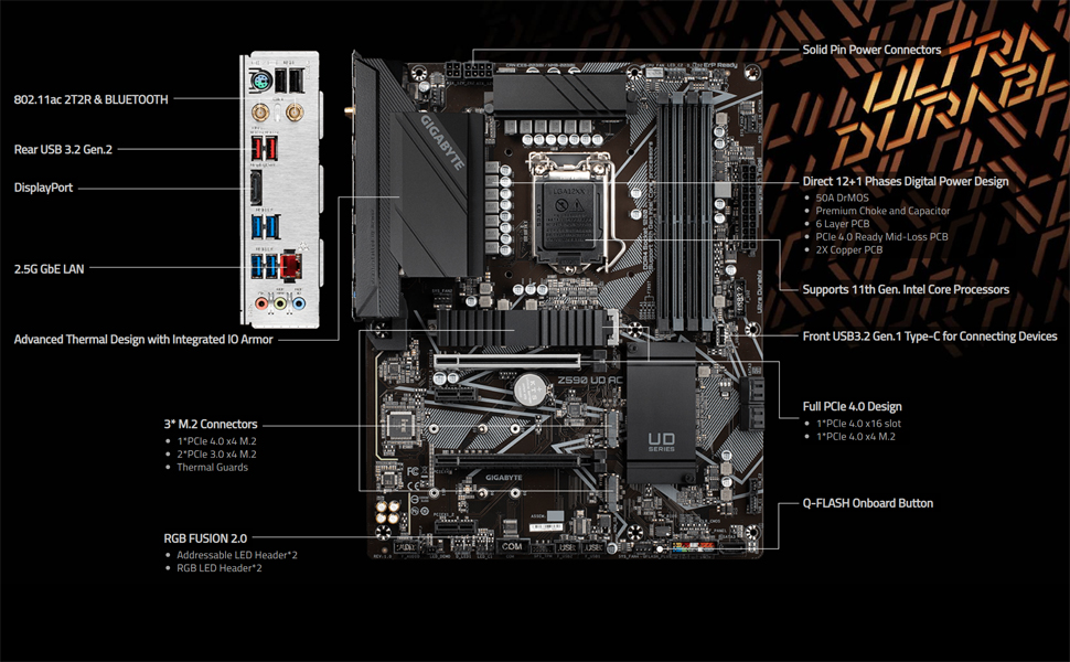 Amazon.co.jp: GIGABYTE Z590 UD AC Rev.1.1 マザーボード ATX