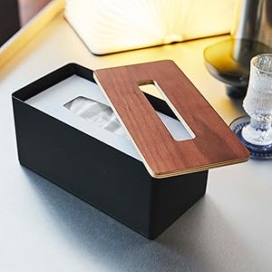 Amazon｜山崎実業(Yamazaki) 厚型対応 蓋付き ティッシュケース