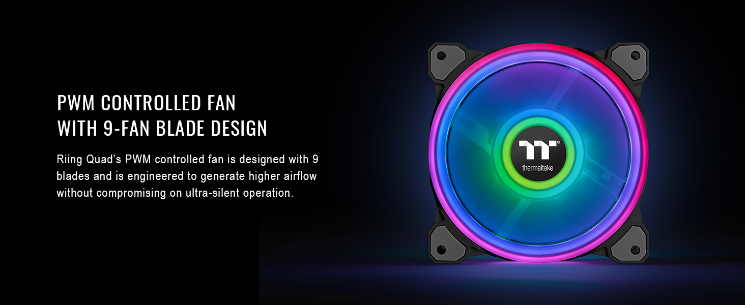 Riing Quad RGB Fan Black