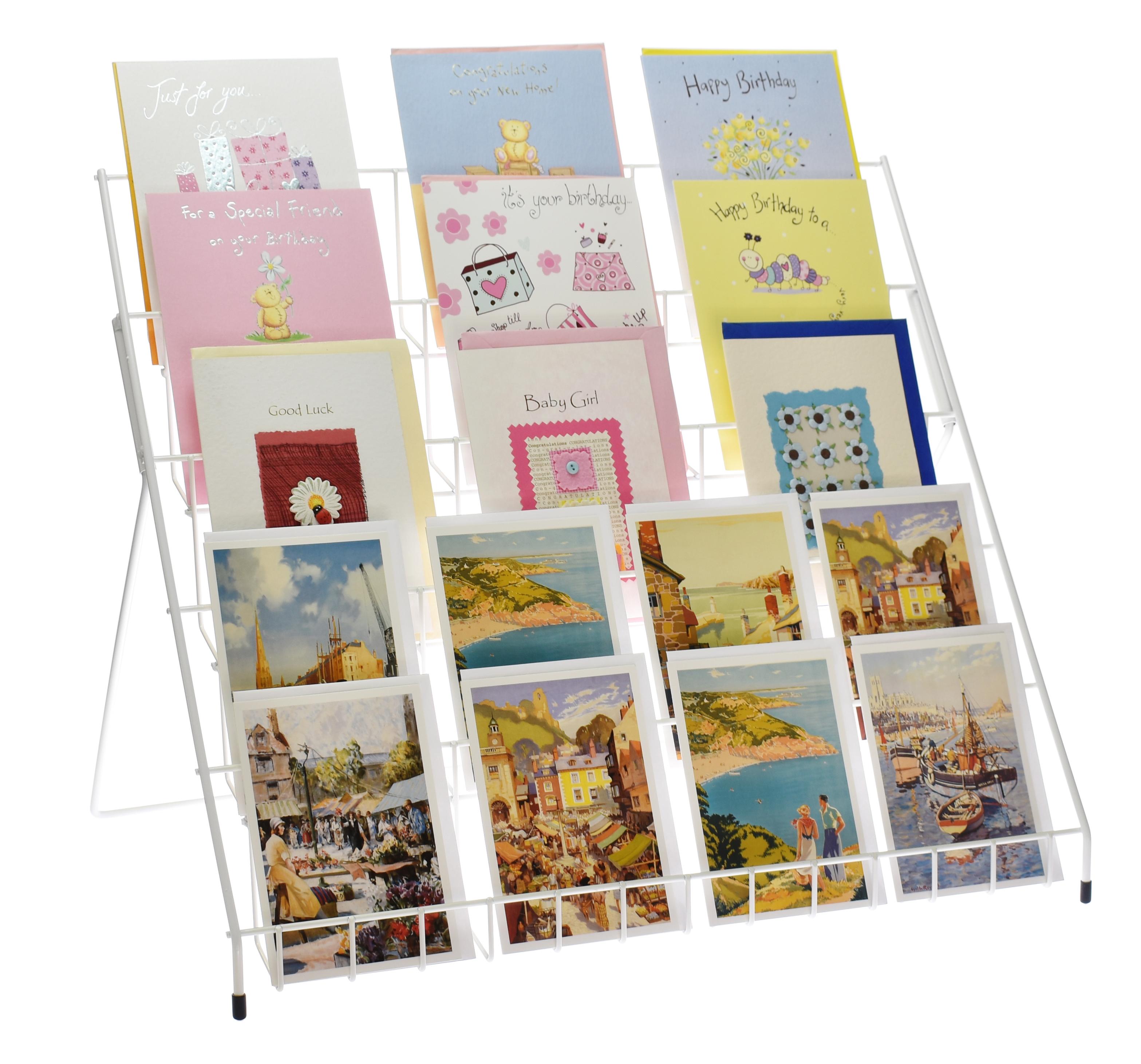 standstore Lightweight Collapsible Greeting Card Display Stand White