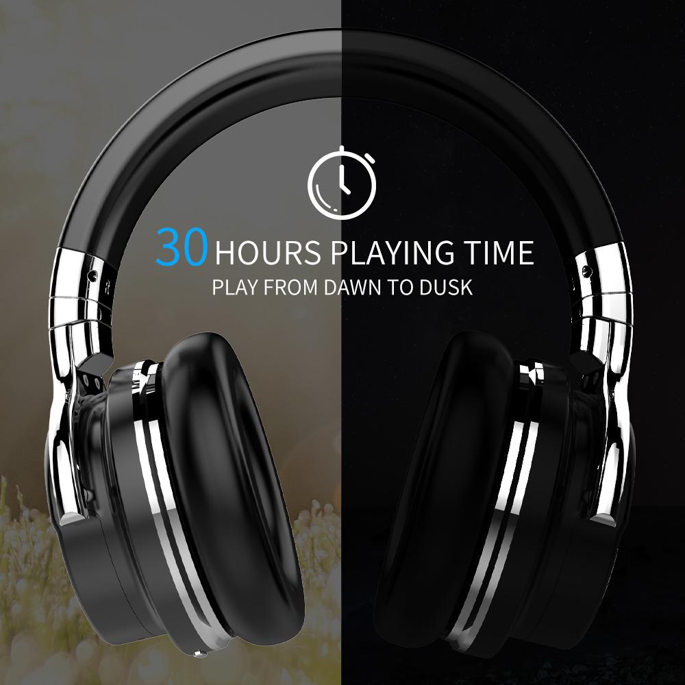 COWIN E7 Bluetooth Headphones with Microphone HiFi Deep Bass Wireless