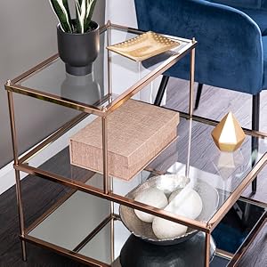 Amazon.com: SEI Furniture Knox Mirrored 3-Tier Stair Step