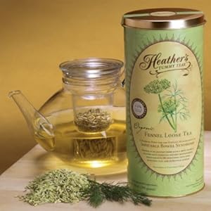 Heather's Tummy Care organic fennel & peppermint teas for IBS bloating, gas & abdominal pain relief.