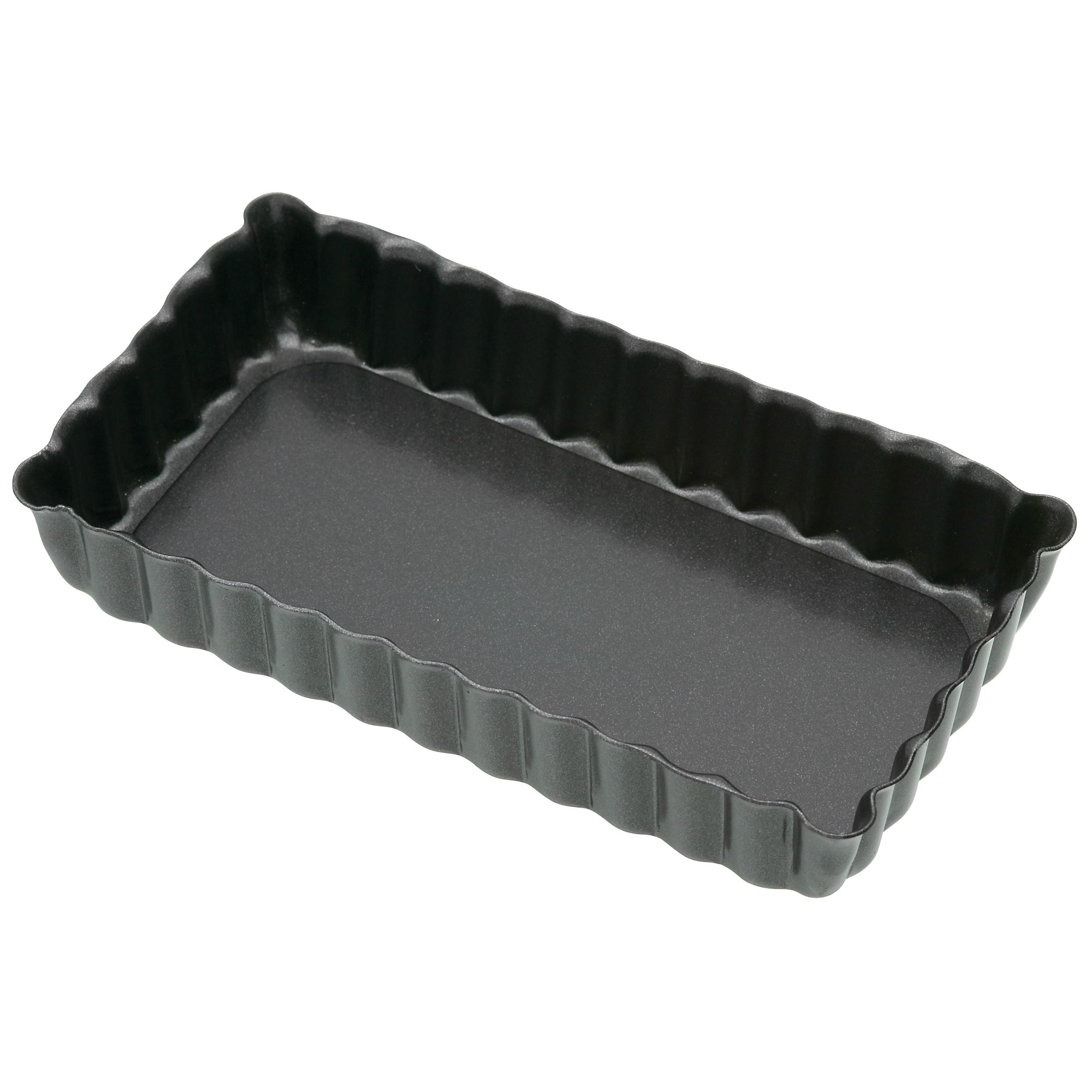 KitchenCraft NonStick Rectangular Mini Fluted Tart Tins / Quiche Pans