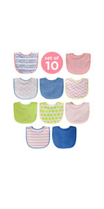 10 pk Girl WR Feeder Bib