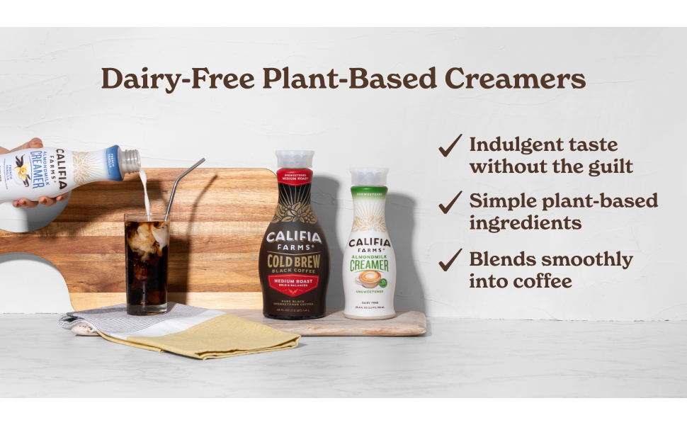 Califia Farms Unsweetened Almond Milk Coffee Creamer, 25.