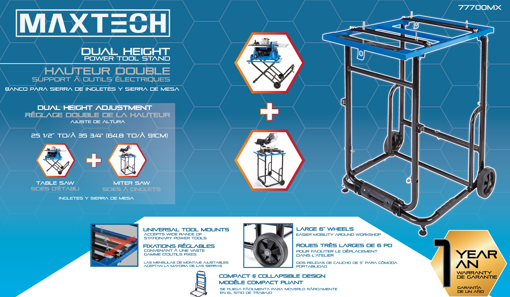Maxtech 77700MX Dual Height Power Tool Stand