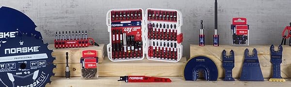 Norske Tools 40pc Screwdriver Bit Set, Impact Torsion, PH & SQ Float ...