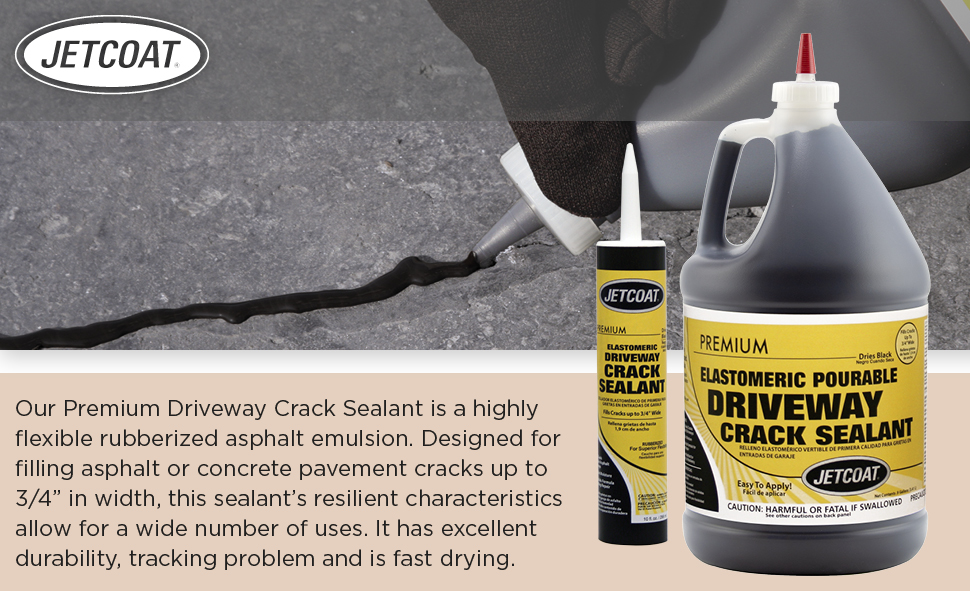 Jetcoat Premium Elastomeric Asphalt Crack Filler and Sealant, Perfect