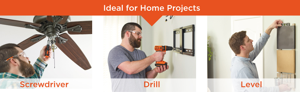 Amazon Com Black Decker Ldx120pk 20 Volt Max Lithium Ion Drill And Project Kit W Bda91109 Combination Accessory Set 109 Piece Home Improvement