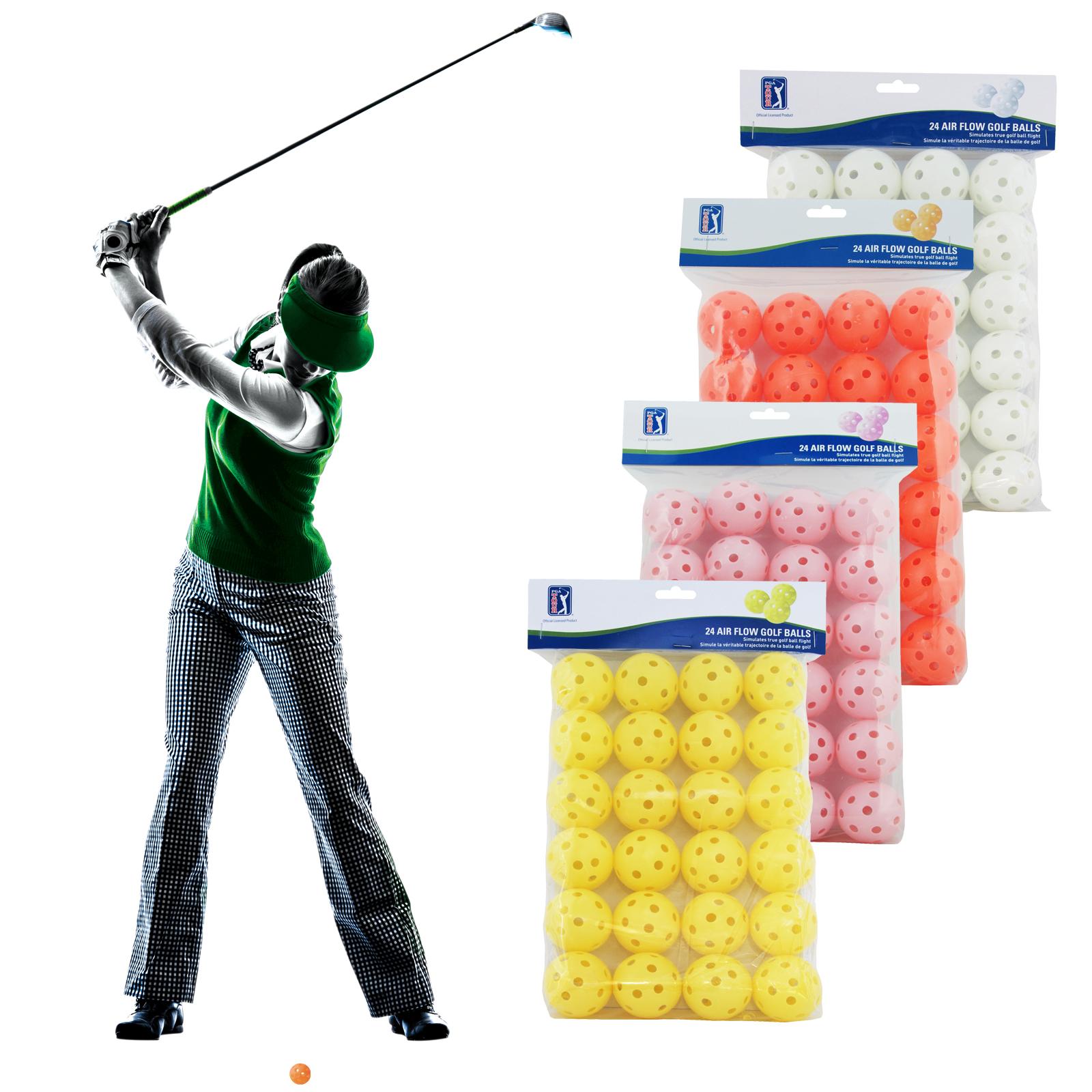 PGA Tour 24 Air Flow Practice Golf Balls Orange Amazon.co.uk Sports