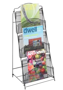 Amazon.com : Safco Onyx Mesh Magazine Holder, Ladder Style Display