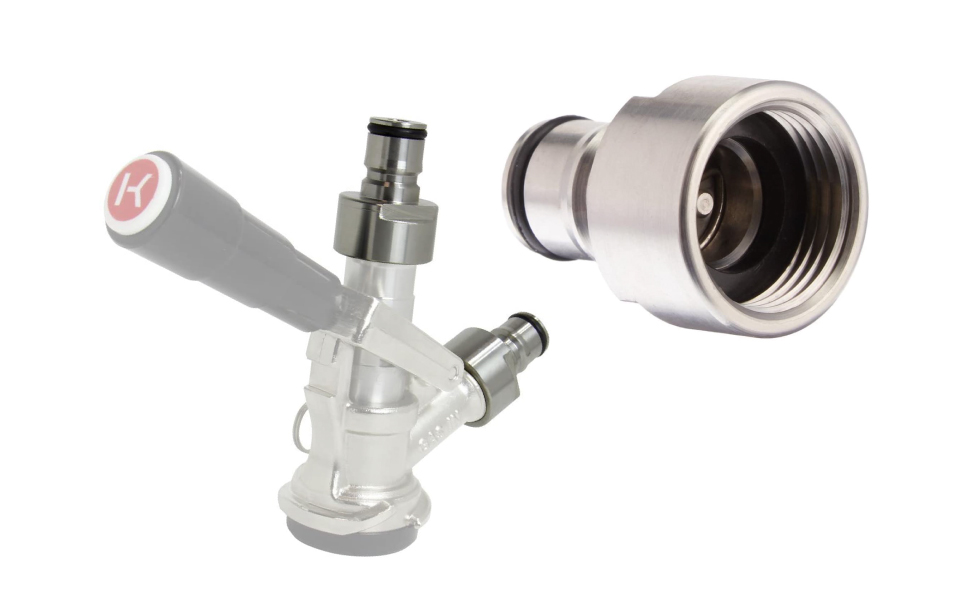 Kegco KMKCAL Keg Coupler Adapter, Liquid, Stainless Steel Home & Kitchen