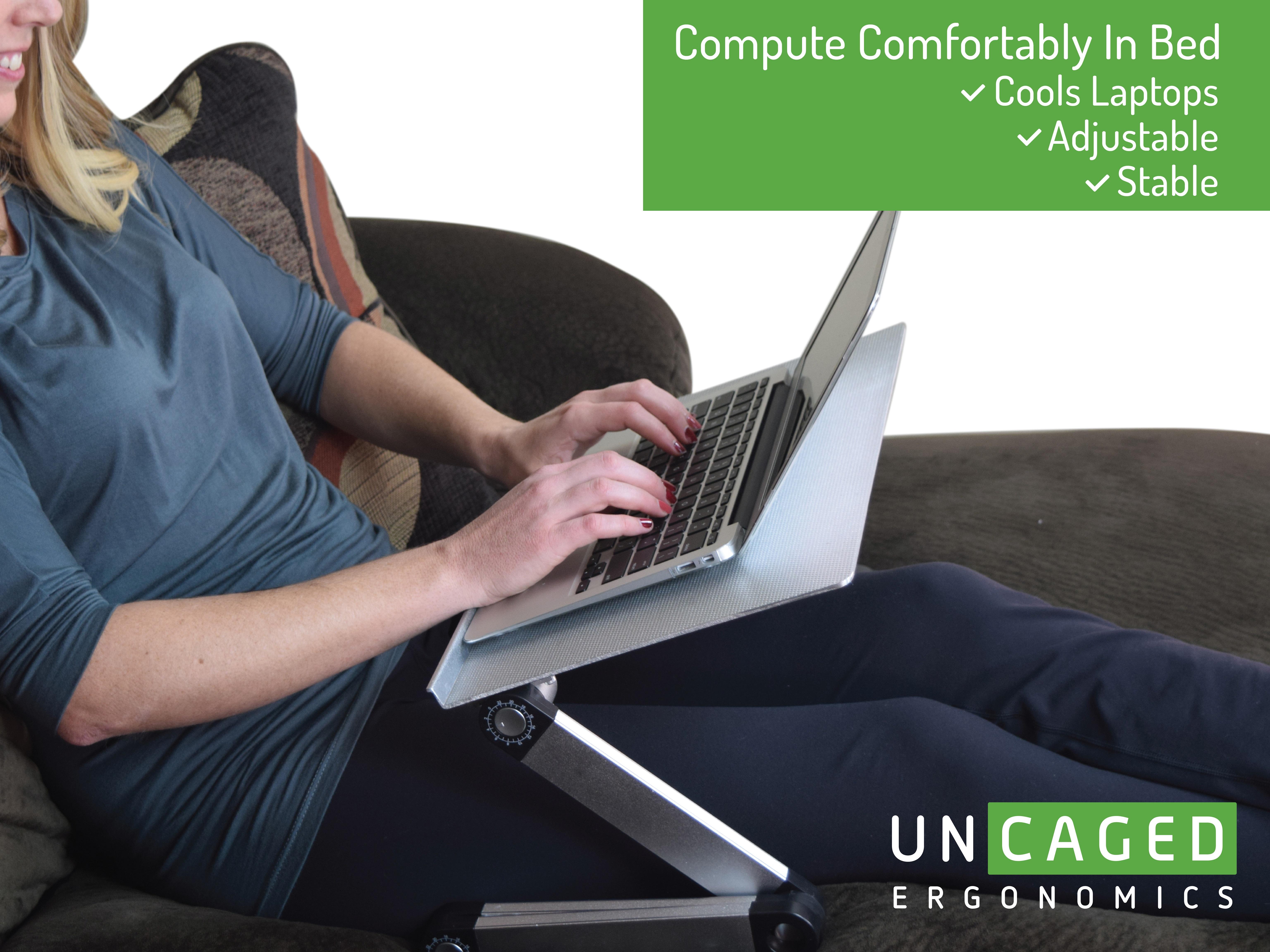 Uncaged Ergonomics Professional Adjustable Laptop Stand (WEPSILVER