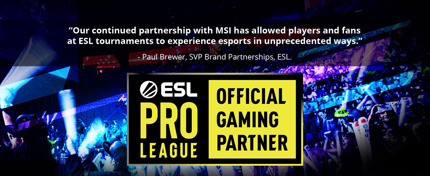 msi, meg z490 unify, esl pro league official gaming partner, esports sponsorship