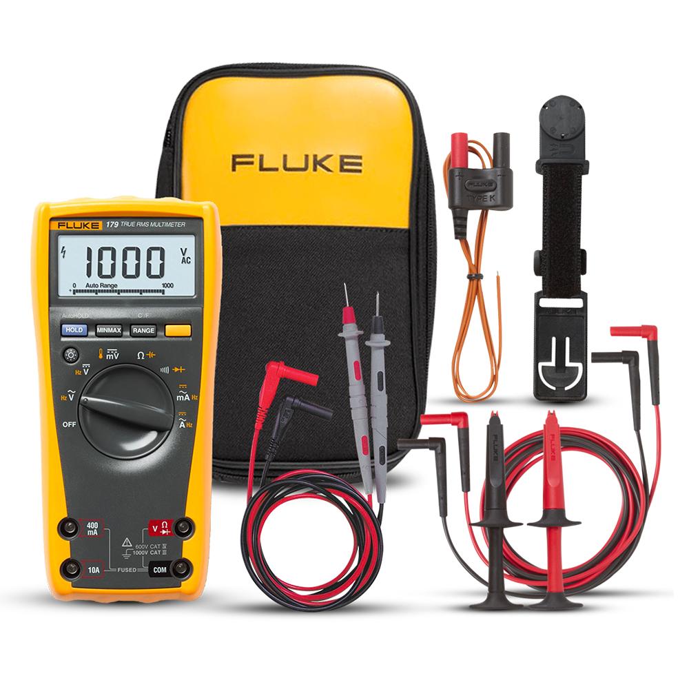 Fluke - 2718166 179/EDA2 6 Piece Industrial Electronics Multimeter Combo Kit