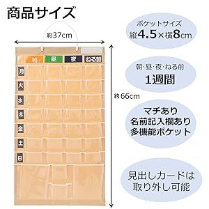 Amazon｜ストリックスデザイン お薬カレンダー お薬用ポケット 1