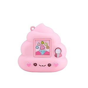 Amazon ふわっちょうんちょ ふわふわピンク 携帯ゲーム おもちゃ